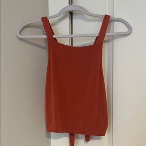 Women's Orange Crop Top that ties in the back!